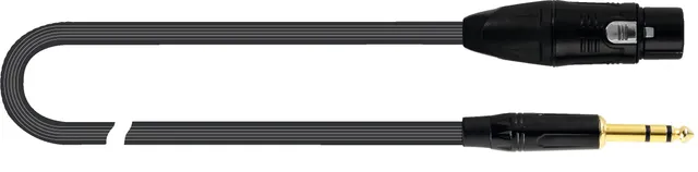 quik-lok-just-fjs-1-xlr-klinke-kabel-1-m-symmetrisch-schwarz image 1