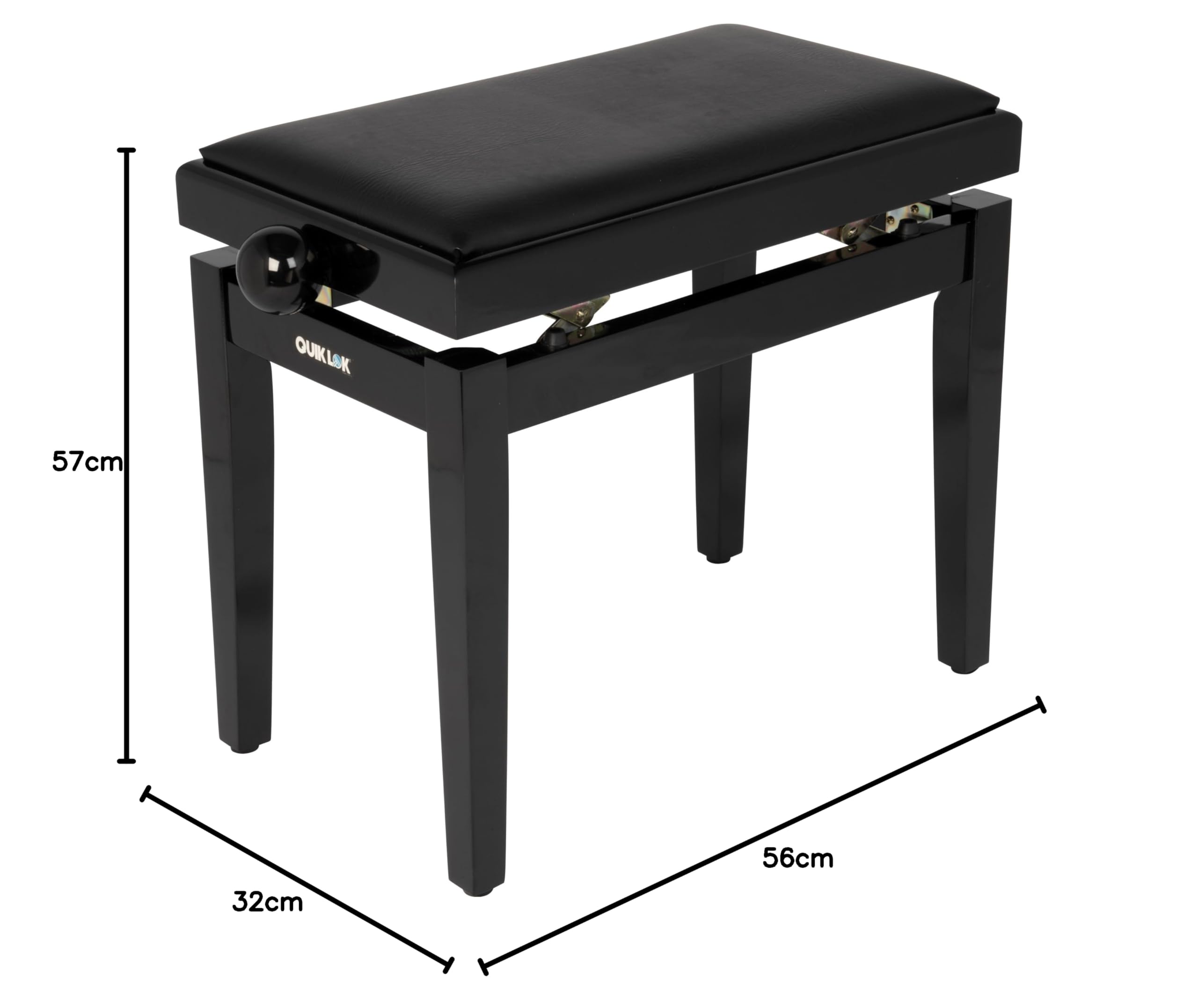 quik-lok-classic-pb-100-bk-l-klavierbank-schwarz-hochglanz image 2