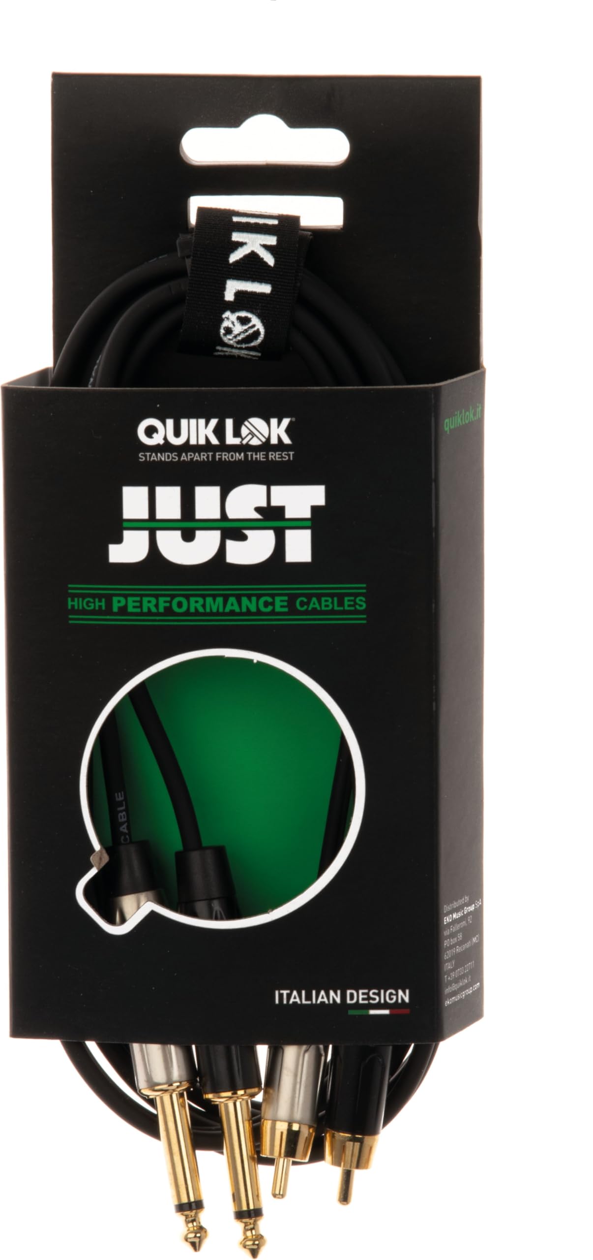 quik-lok-just-2rca2j-3-audiokabel-3-m-schwarz-klinke-cinch image 2