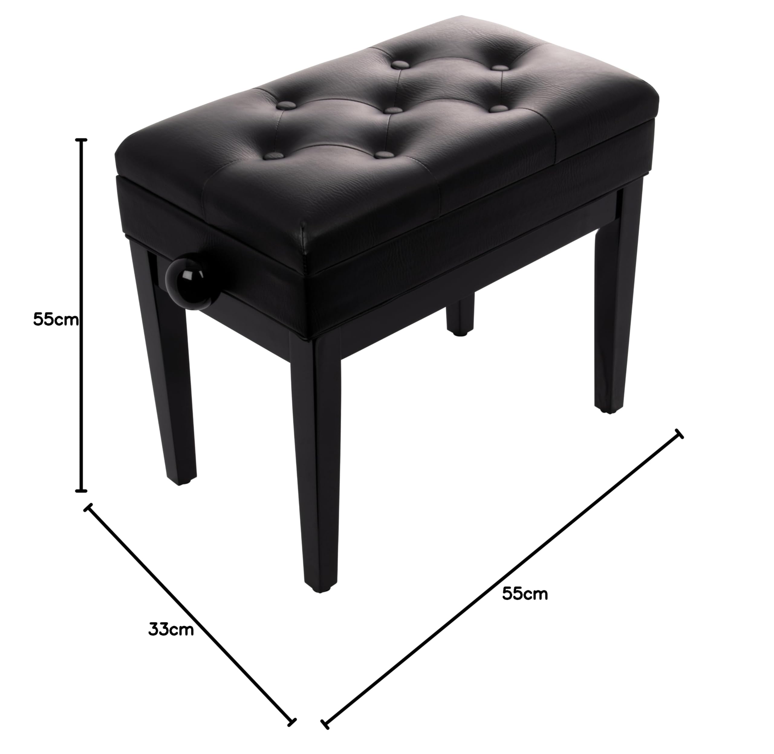 quik-lok-classic-pb-106-bk-l-klavierbank-notenfach-hochglanz-schwarz image 2